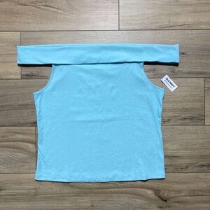 Old Navy Women’s Ribbed Off The Shoulder Top Size 2X Ceramic Blue